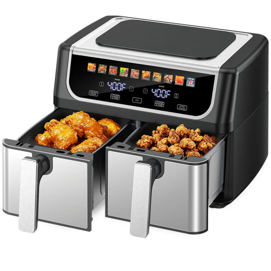 9QT Dual Basket Air Fryer, 2 x 4.5Qt, Digital, Nonstick, Auto Shutoff